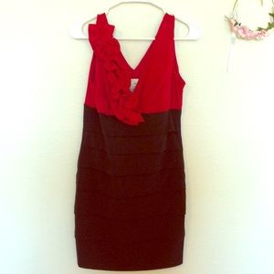 Red and black party dress NWT